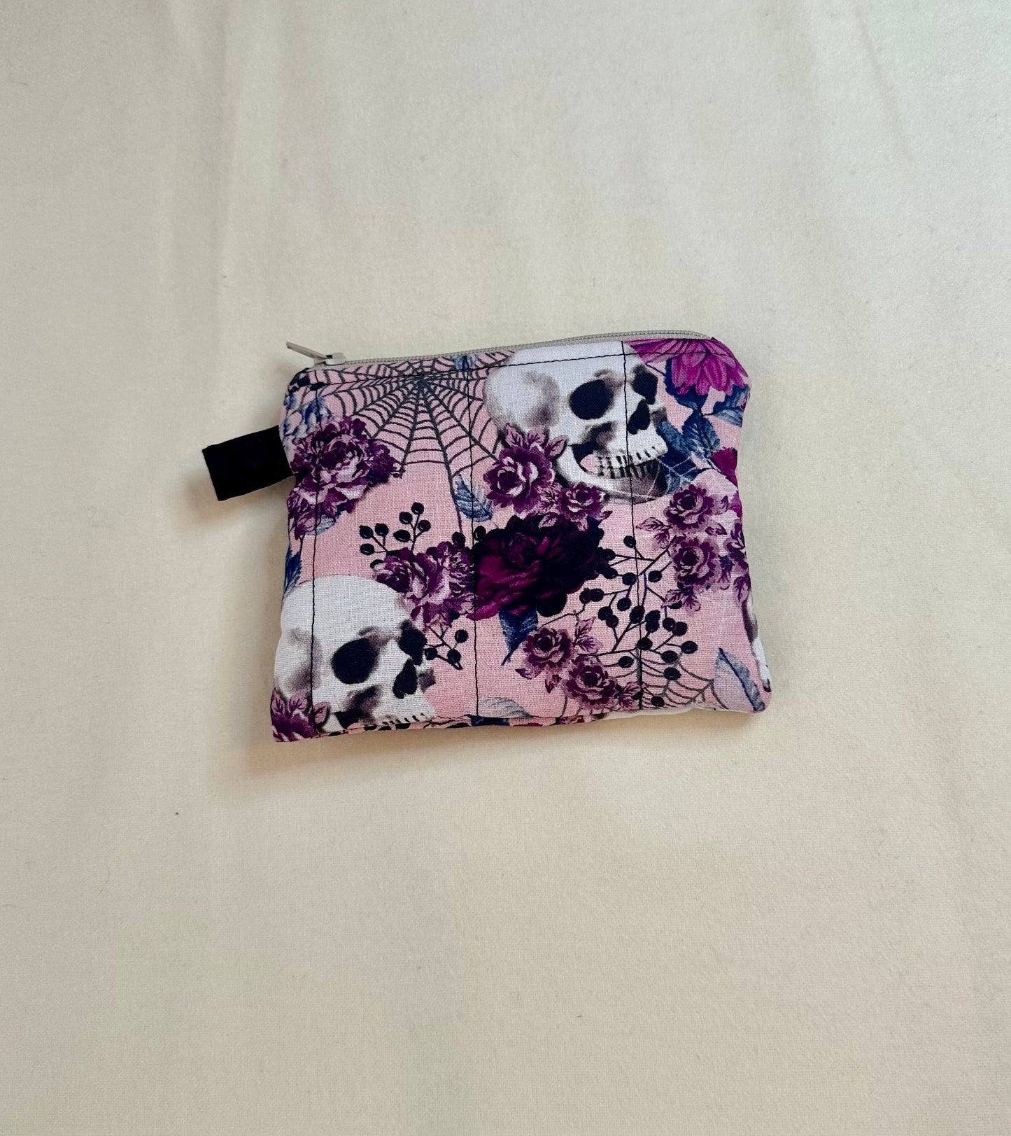 Halloween Keychain Coin Purse, Badge Holder, Mini Clutch, Quilted Wristlet