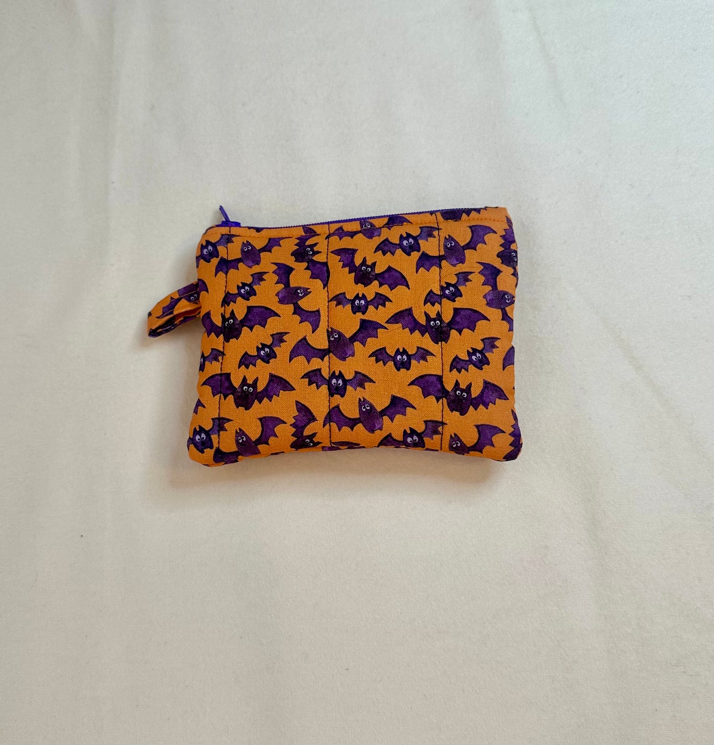 Halloween Keychain Coin Purse, Badge Holder, Mini Clutch, Quilted Wristlet